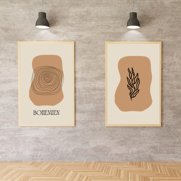 Abstract Minimalist Boho Wall Art - Image 2