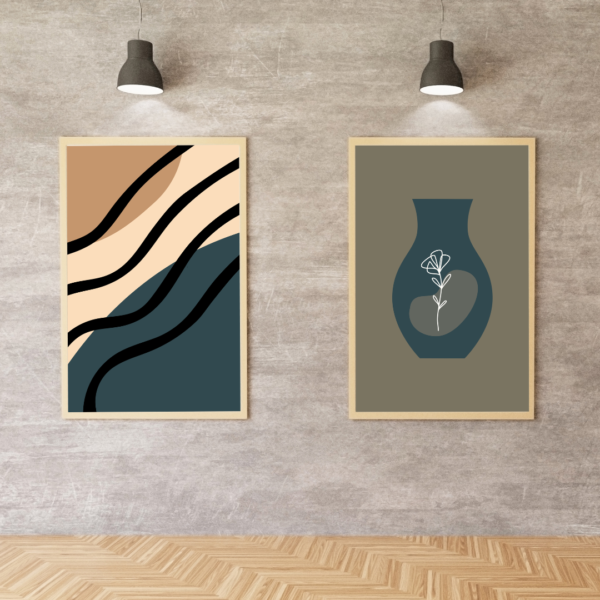 Abstract Vintage Wall Art - Image 5