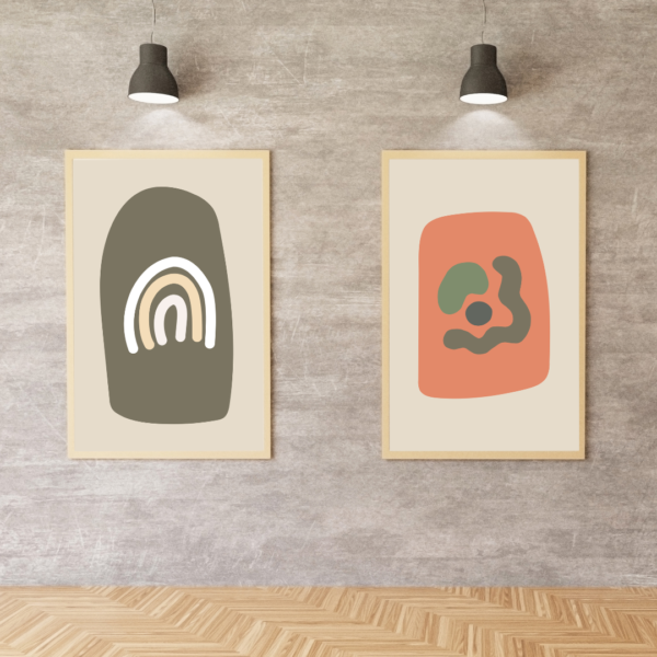 Abstract Minimalist Boho Wall Art - Image 2