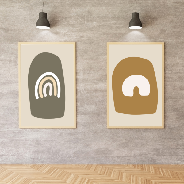 Abstract Minimalist Boho Wall Art - Image 3