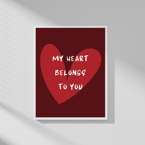 Red Love Quote Wall Art - Image 3
